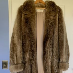 REAL BEAVER FUR COAT